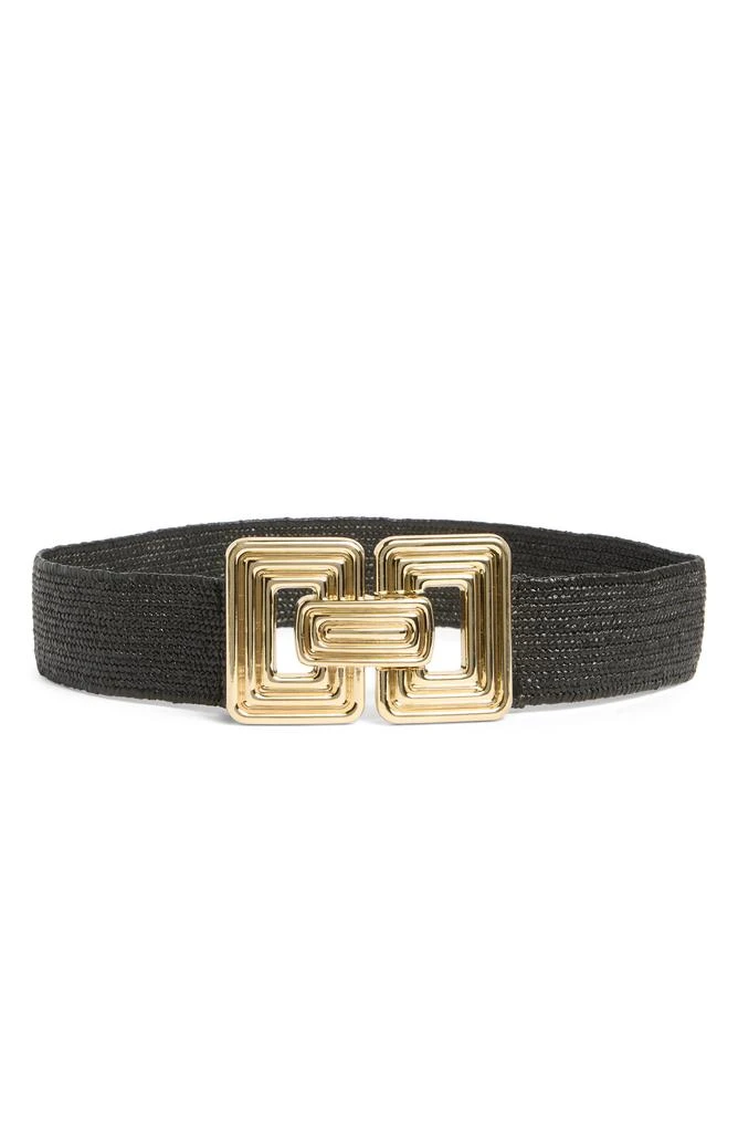 AREA Gia Double Buckle Stretch Woven Belt