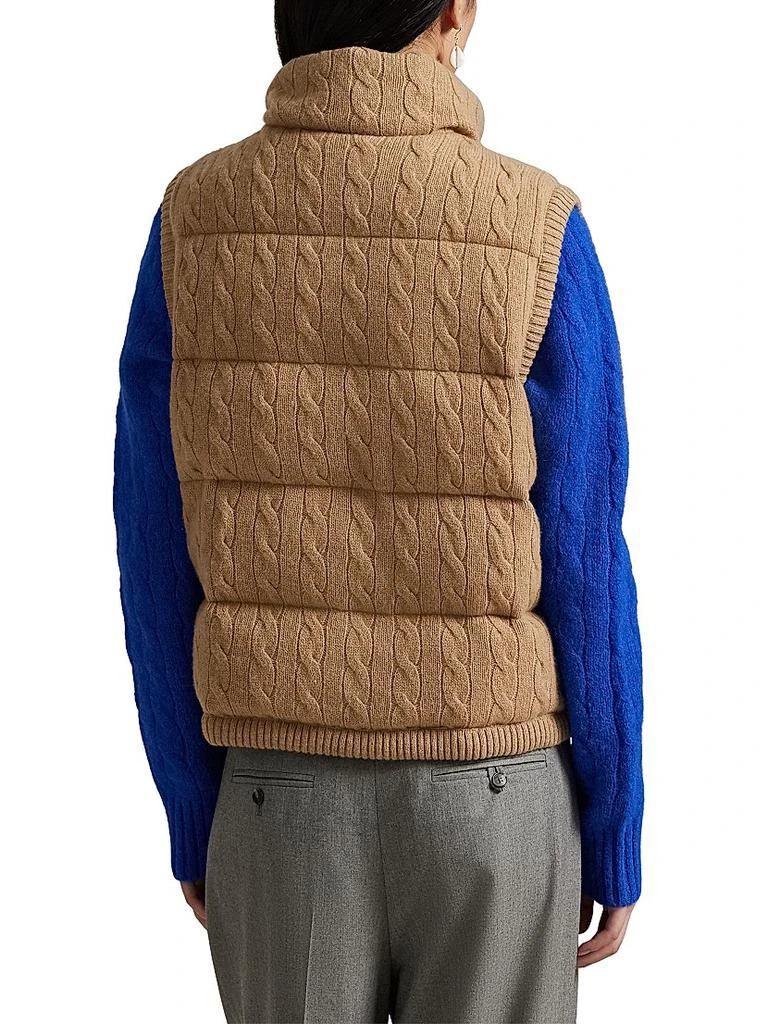 Ralph Lauren Cable-Knit Wool-Cashmere Quilted Vest 4