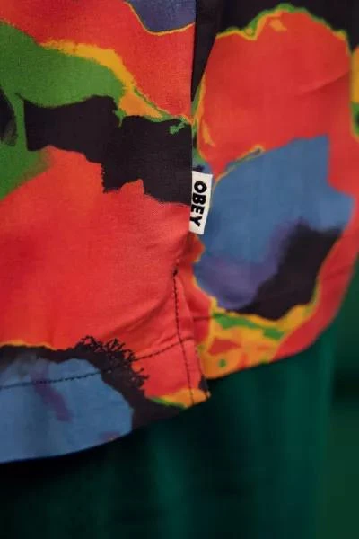 Obey OBEY Flower Woven Short Sleeve Shirt 5