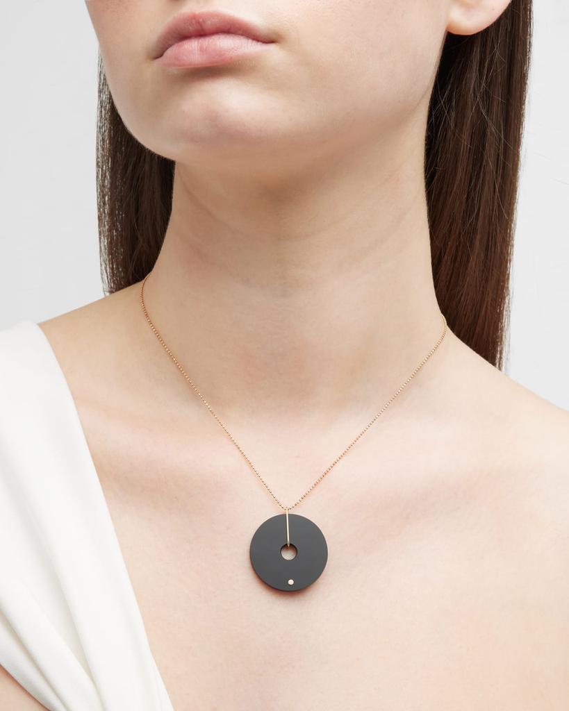 Ginette NY Donut Onyx On Chain Necklace