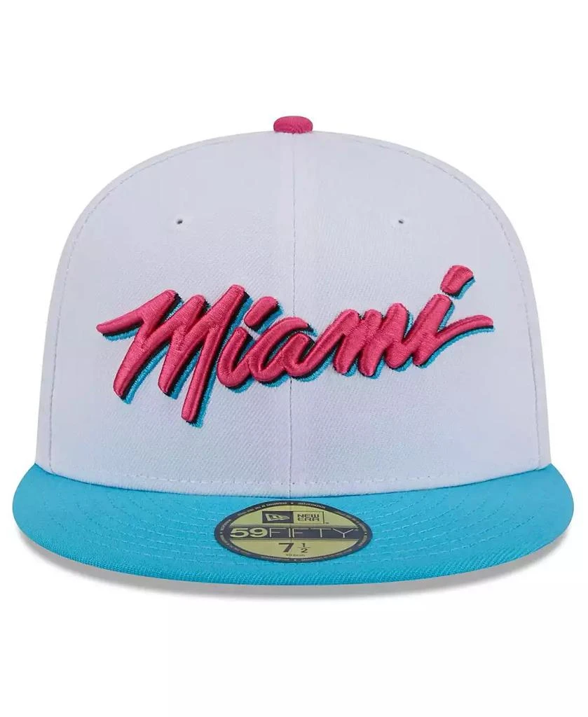 New Era Men's White Miami Heat 2024/25 City Edition Alternate 59FIFTY Fitted Hat 4