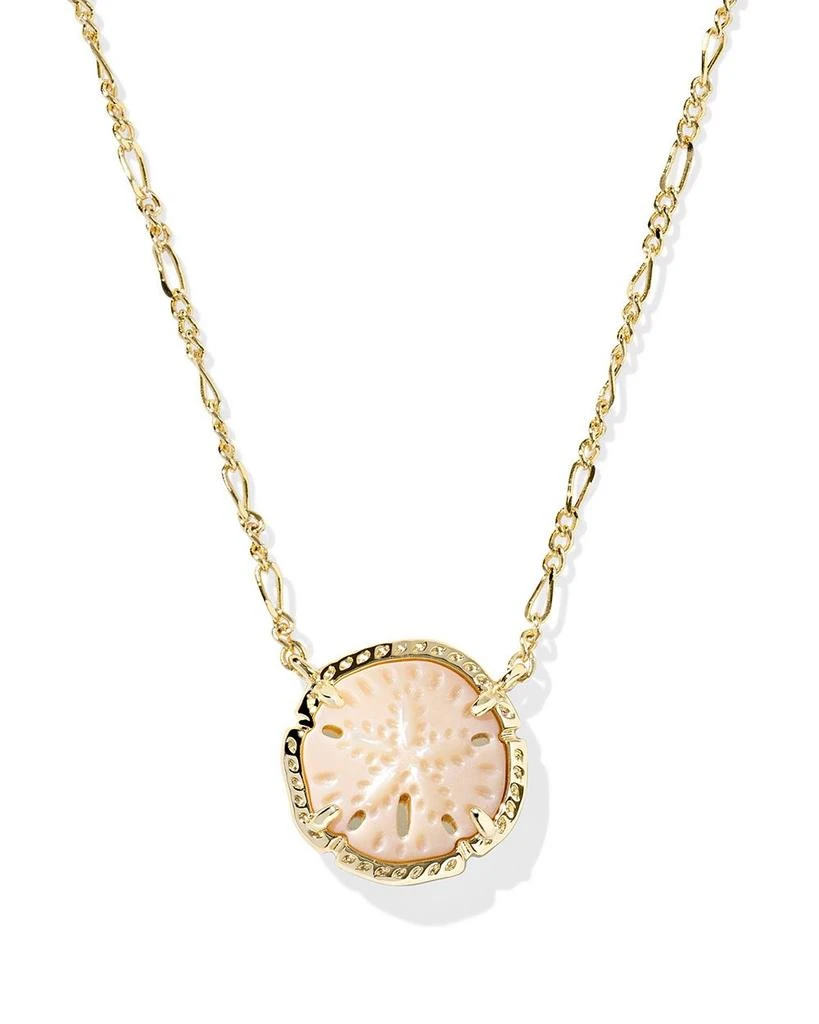 Kendra Scott Sand Dollar Natural Mother of Pearl Short Pendant Necklace, 17.4"-20.4" 1