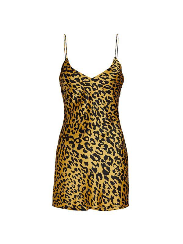 Sergio Hudson Cheetah Print Silk Mini Dress