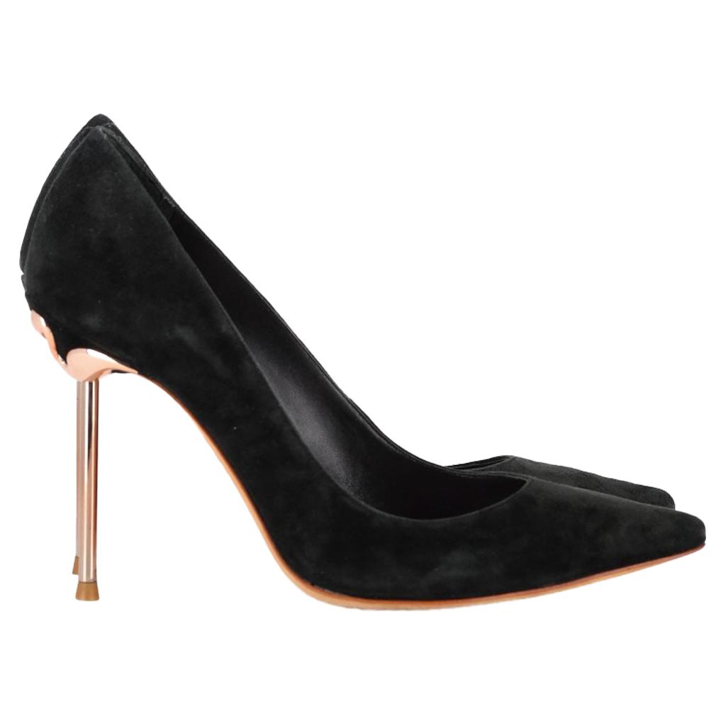 Sophia Webster Coco Flamingo Pumps in  Black Suede