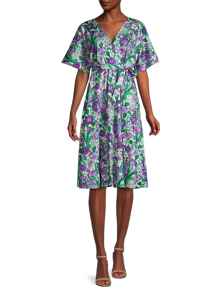 Weekend Max Mara Dizzy Floral Wrap Midi-Dress 2