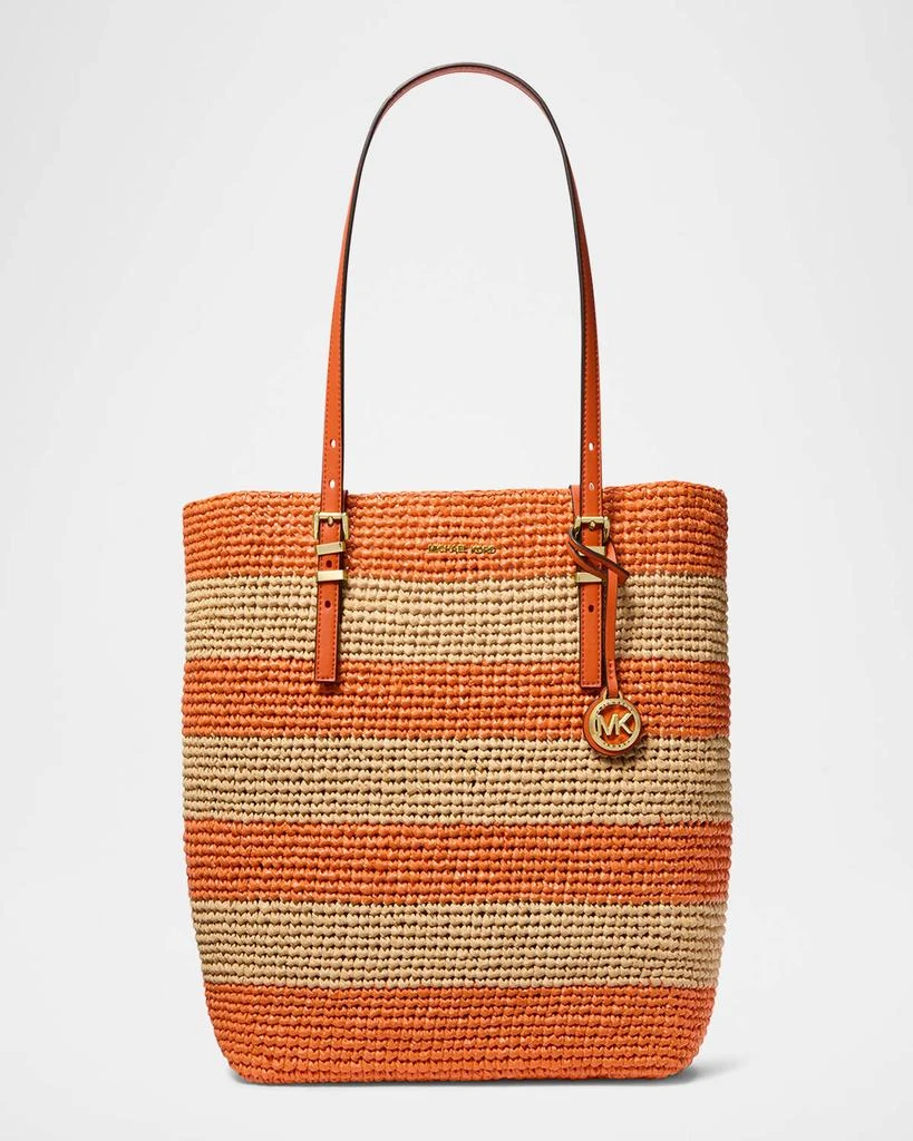 Michael Kors Quinn Large Striped North-South Tote Bag 1