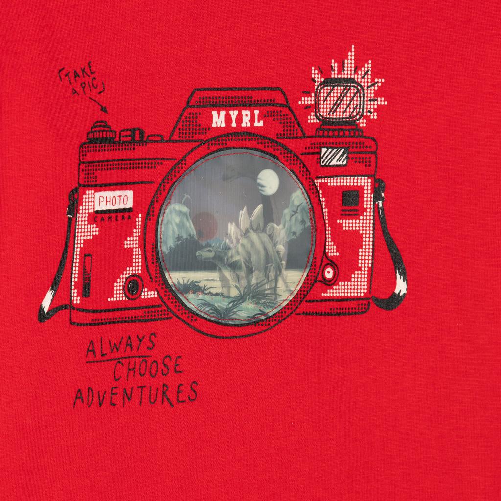 MAYORAL Red Camera Graphic T-Shirt