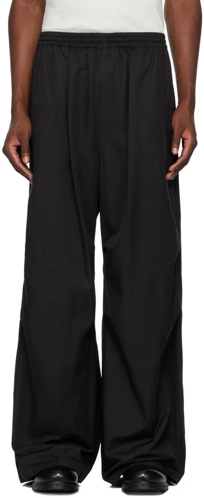 We11done Black Tucked Trousers 1