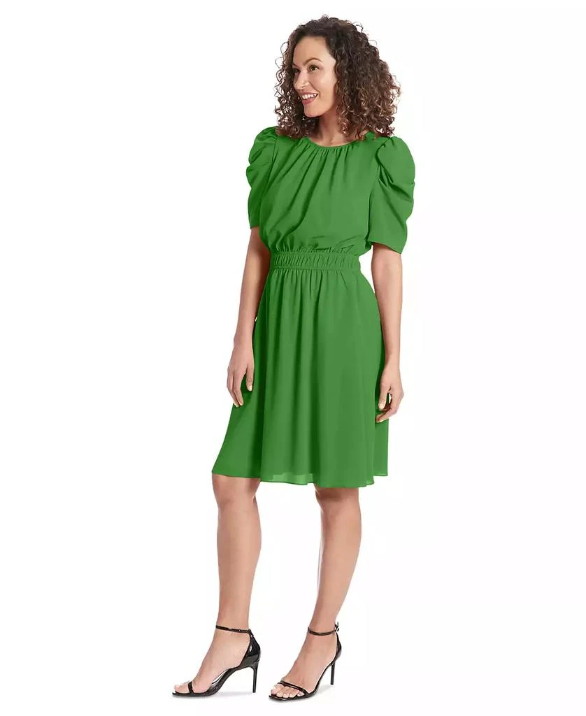 London Times Petite Caterpillar-Sleeve Jewel-Neck Dress 3