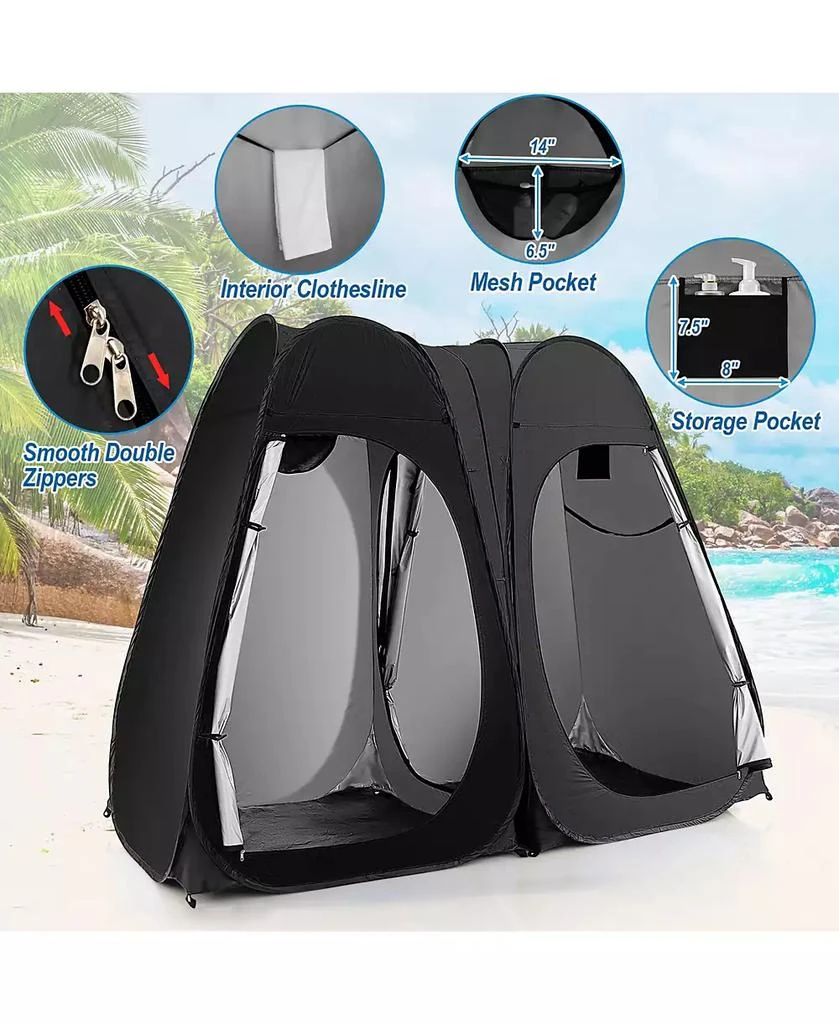 Costway Outdoor 7.5FT Portable Pop Up Shower Privacy Tent Dressing Changing Room Camping 9