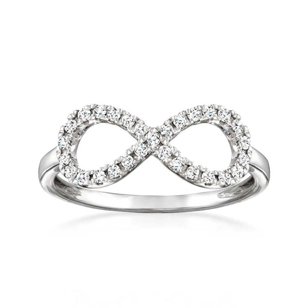 Ross-Simons Diamond Infinity Ring in Sterling Silver 1