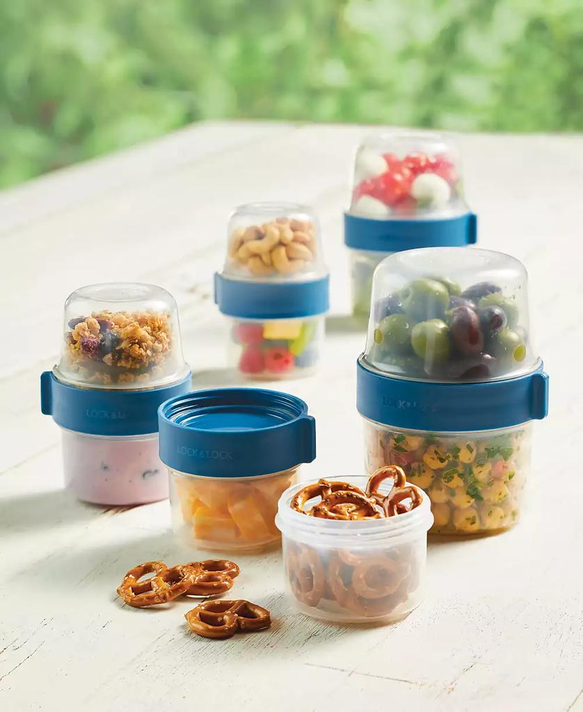 Lock & Lock Easy Essentials Twist Two Way Food Storage Container Set, 10-Piece, Clear