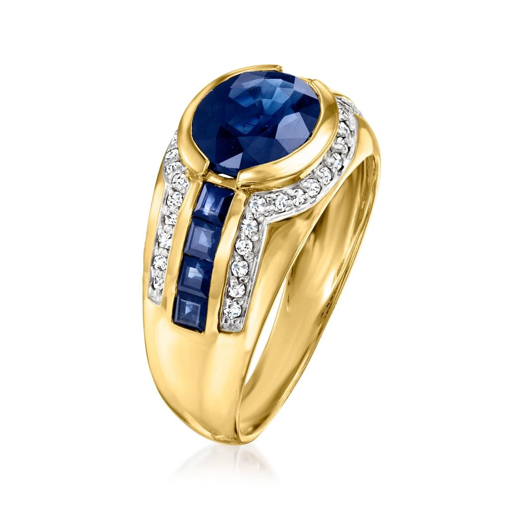 Ross-Simons Sapphire and . Diamond Ring in 14kt Yellow Gold 3