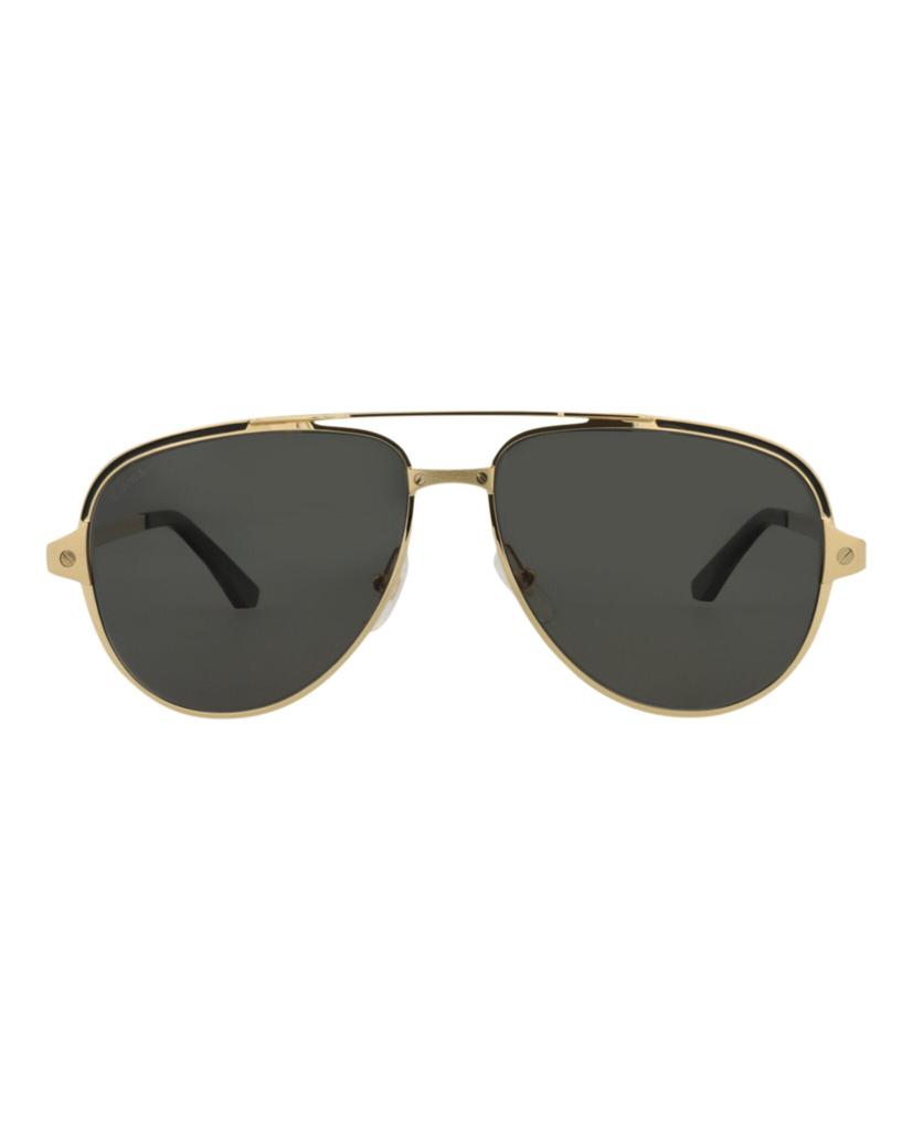 Cartier Aviator-Frame Metal Sunglasses