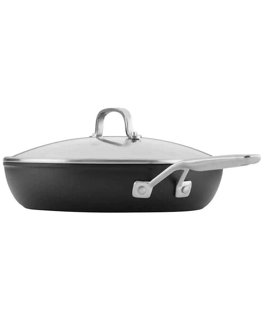 KitchenAid Hard-Anodized Induction Nonstick Frying Pan with Lid, 12.25", Matte Black 8