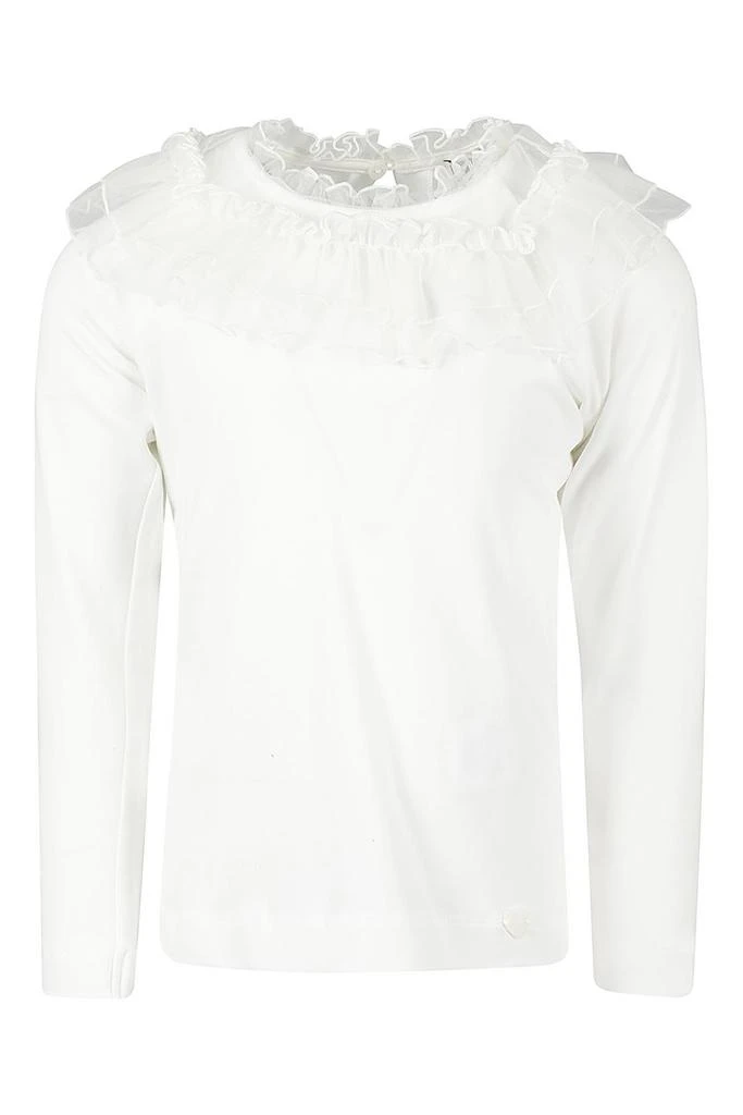 MONNALISA Monnalisa Long-Sleeved Ruffled T-Shirt 1