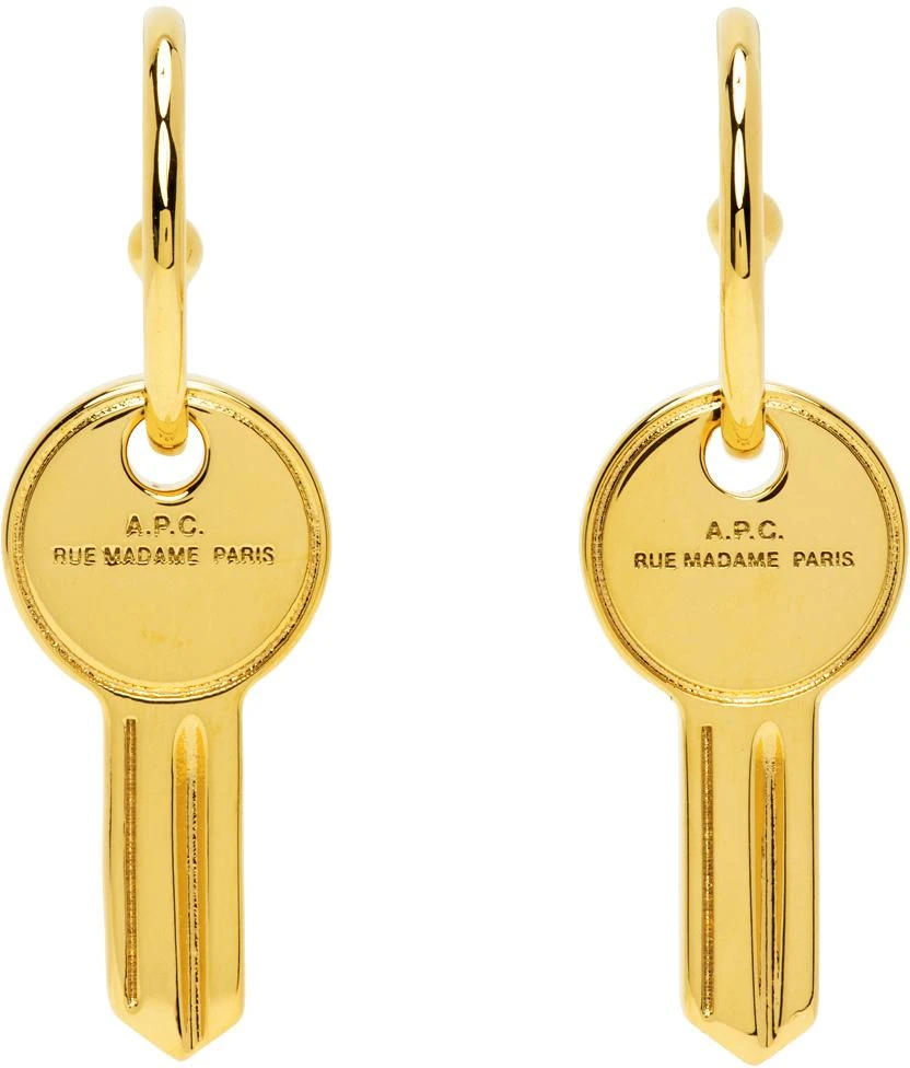 A.P.C. Gold Clef Earrings 1