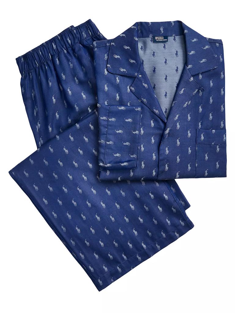 Ralph Lauren Jacquard Polo Player Pajama Set