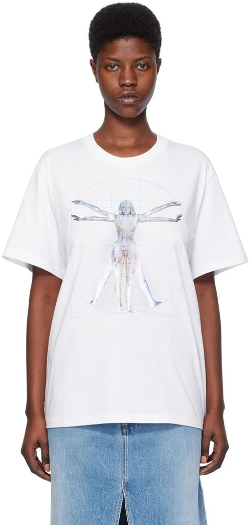 Stella McCartney White Vitruvian Woman T-Shirt 1