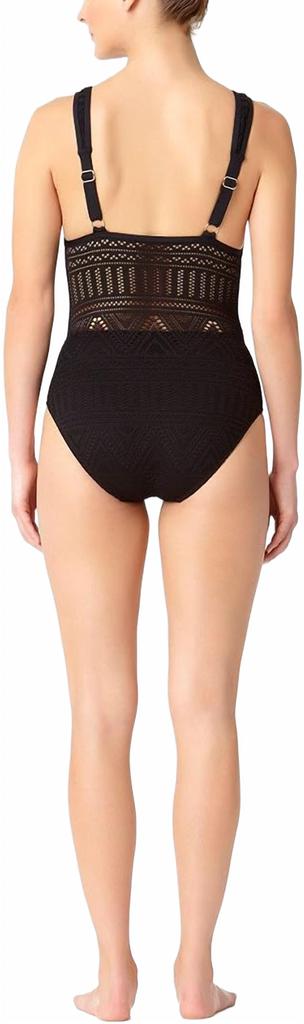 Anne Cole Anne Cole - Plunge Crochet Swimsuit