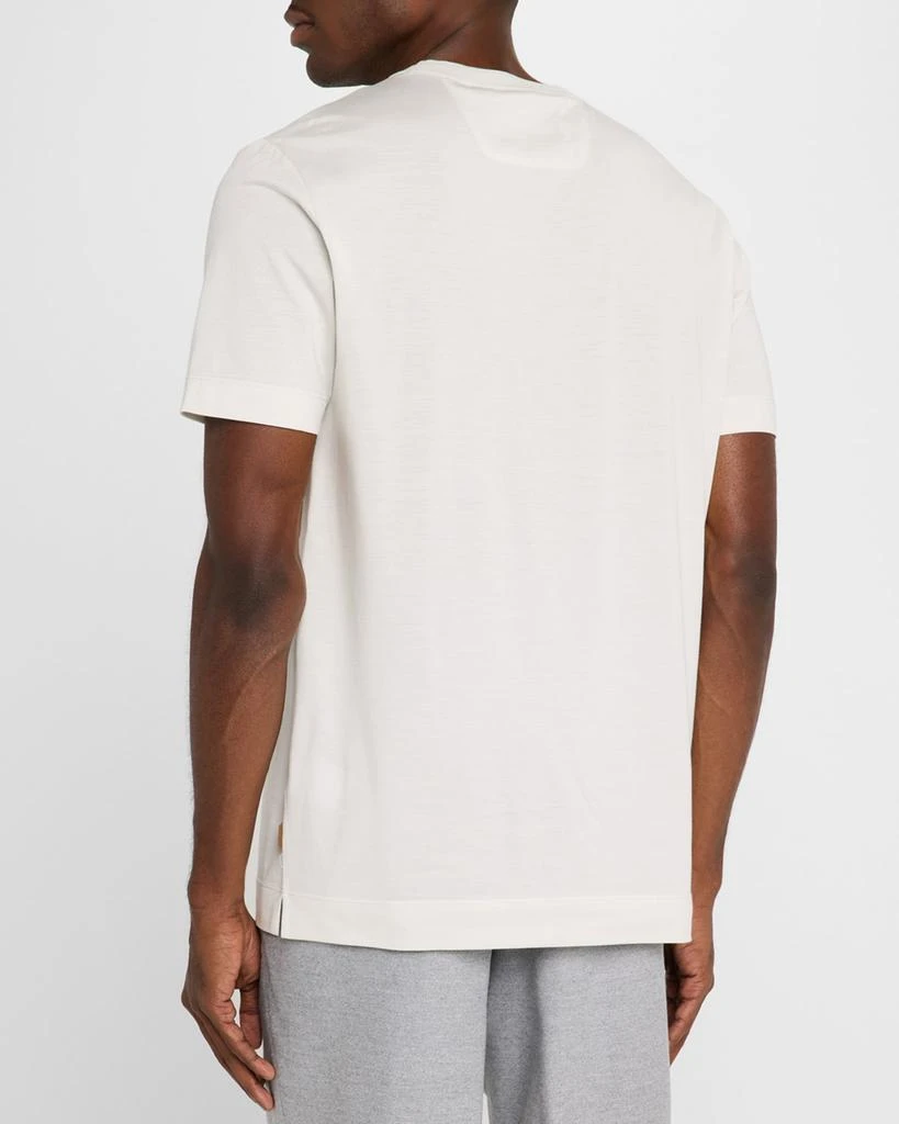 BOSS Camel Men's Tesar Cotton and Silk Crewneck T-Shirt 3