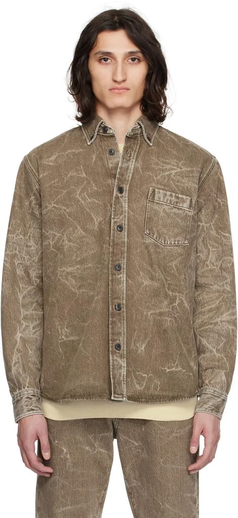 Hugo Boss Khaki Button Denim Shirt 1