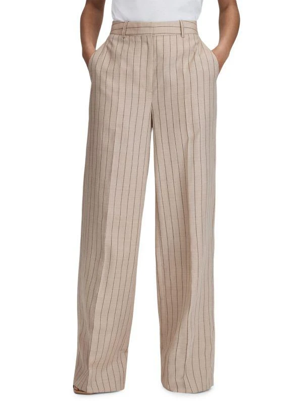 REISS Odette Pinstriped Wide-Leg Pants 1