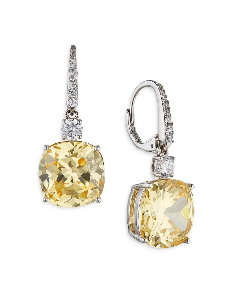 Nadri Soleil Yellow Drop Earrings 1
