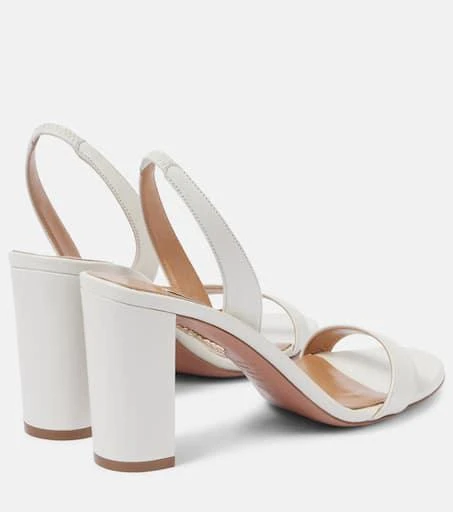 Aquazzura So Nude 85 leather slingback sandals 3