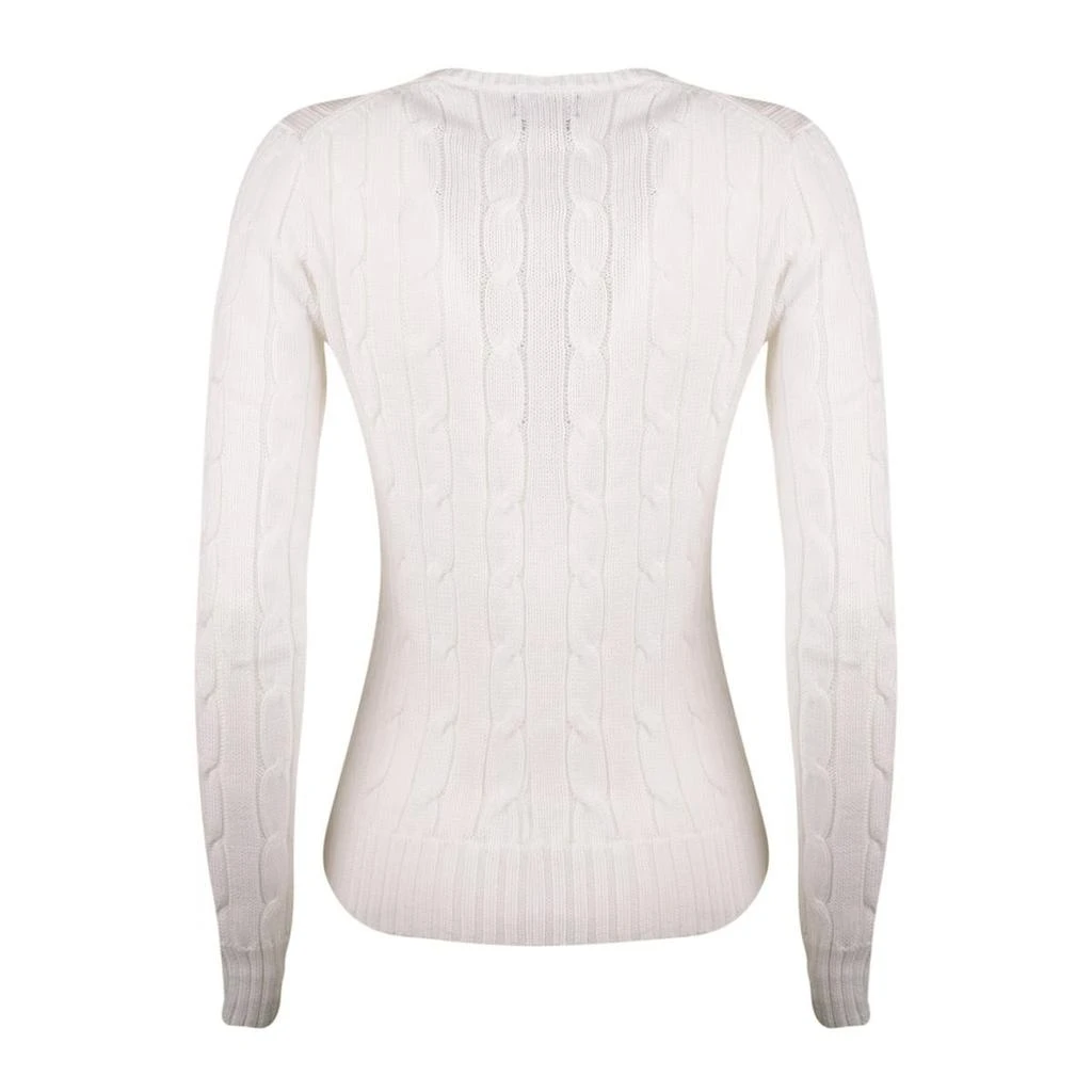 Ralph Lauren Ralph Lauren White Cotton Cable-Knit Crew Neck Sweater 2