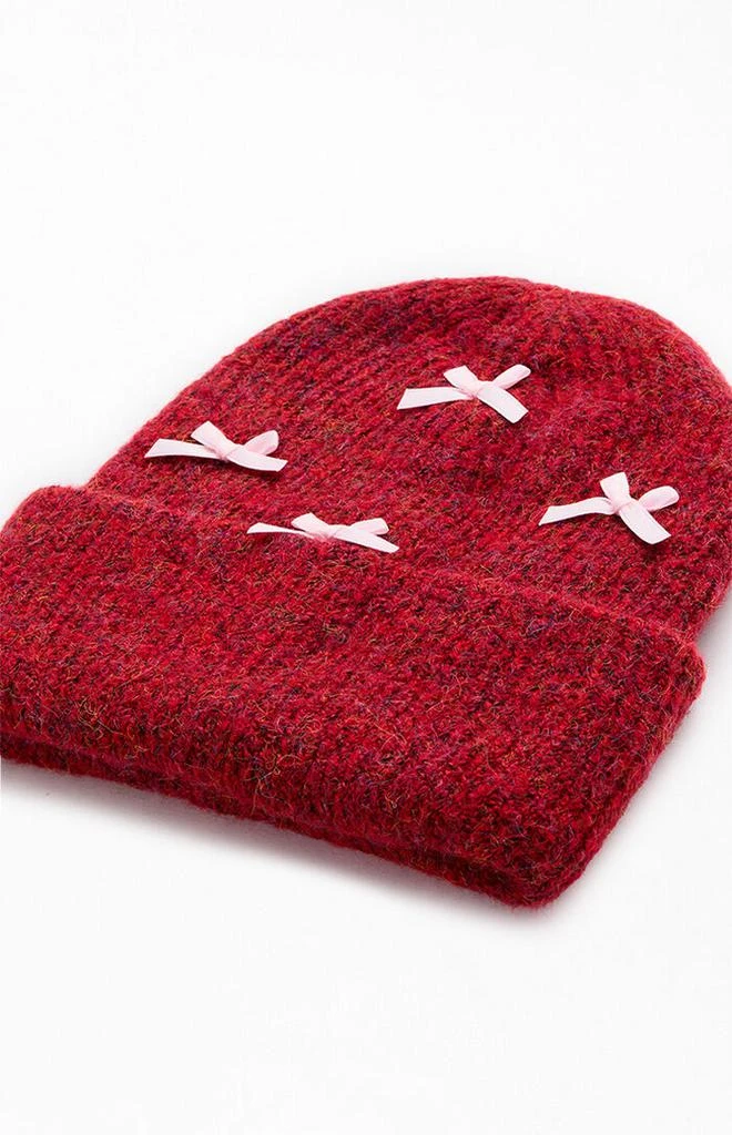 PacSun Chunky Knit Bow Beanie 2