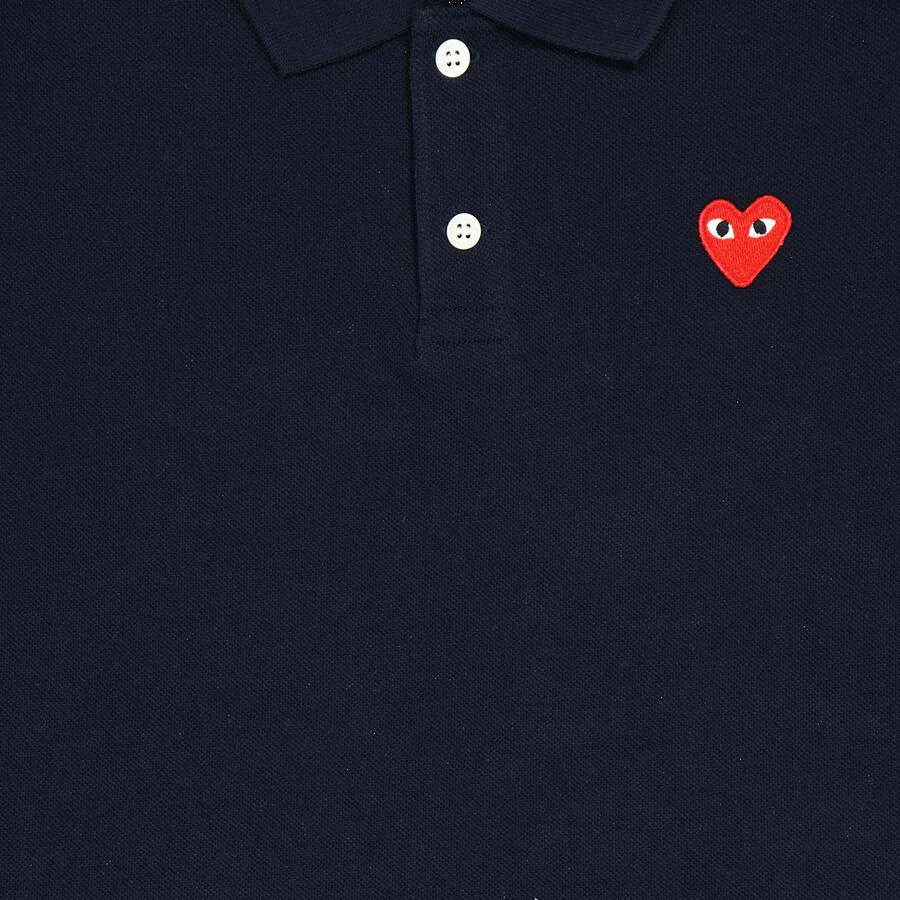 Comme des Garcons Kids Short Sleeve Embroidered Heart Polo Shirt 3