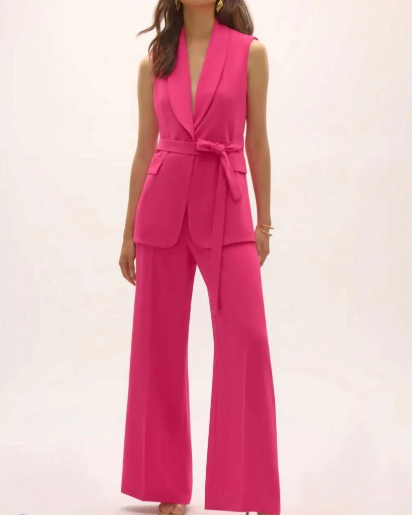 JOSEPH RIBKOFF Tank Top Blazer In Geranium