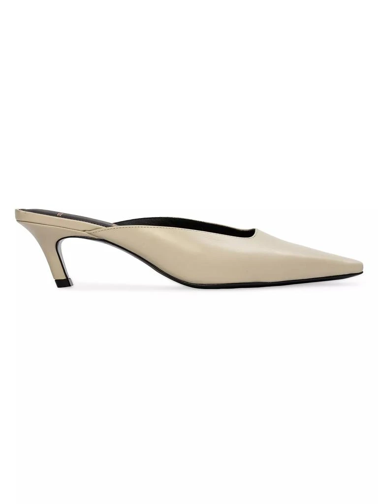 Black Suede Studio Logan 50MM Nappa Kitten Heel Mules 1