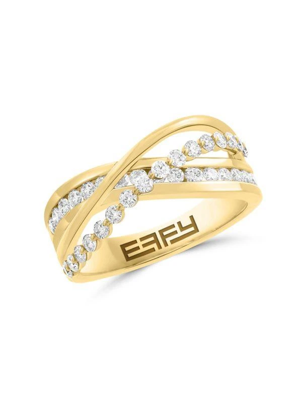 Effy 14K Yellow Gold
0.69 TCW Diamond Ring 1