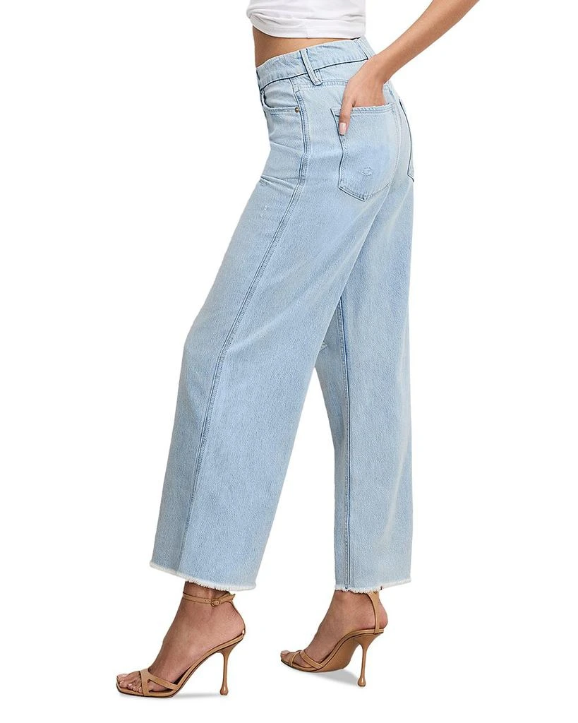 Good American Weightless Good Skate Wide Cropped Jeans in Indigo959 4
