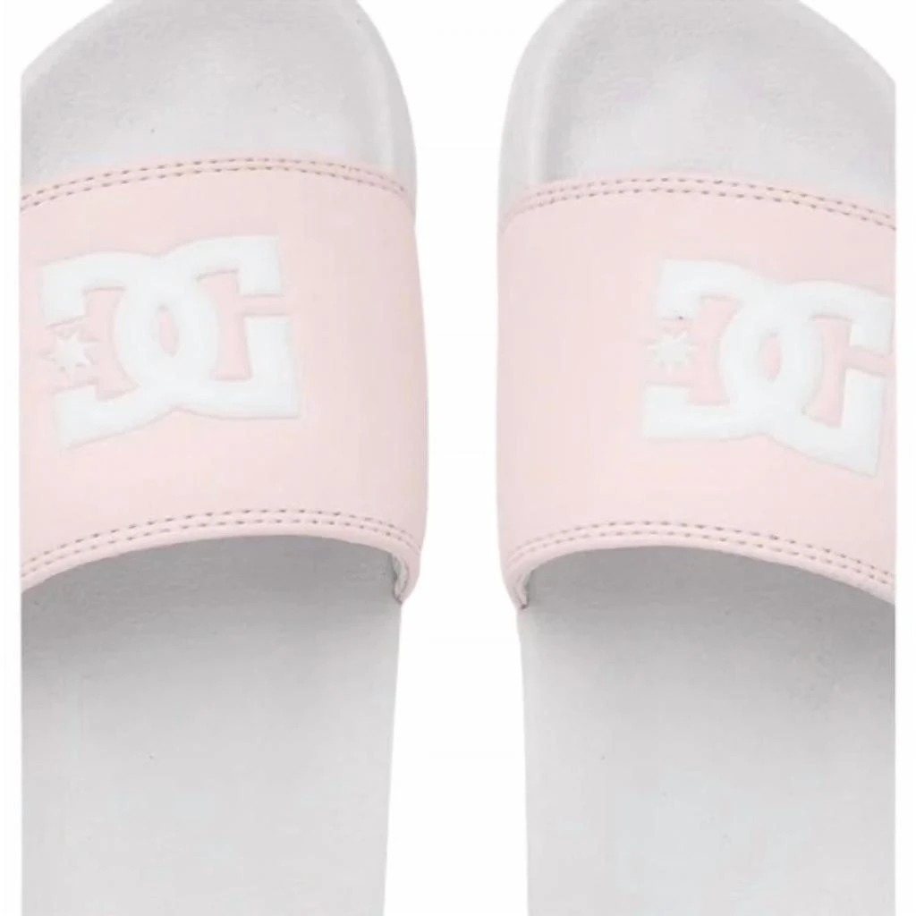 DC SHOES Women's Slide Sandal In White/pink 3