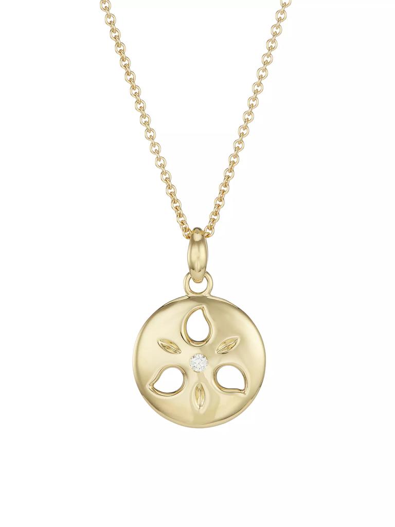 Tamara Comolli 18K Yellow Gold & Diamond Small Sand Dollar Pendant Necklace