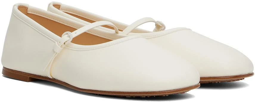 Dear Frances Off-White Balla Strap Ballerina Flats 4