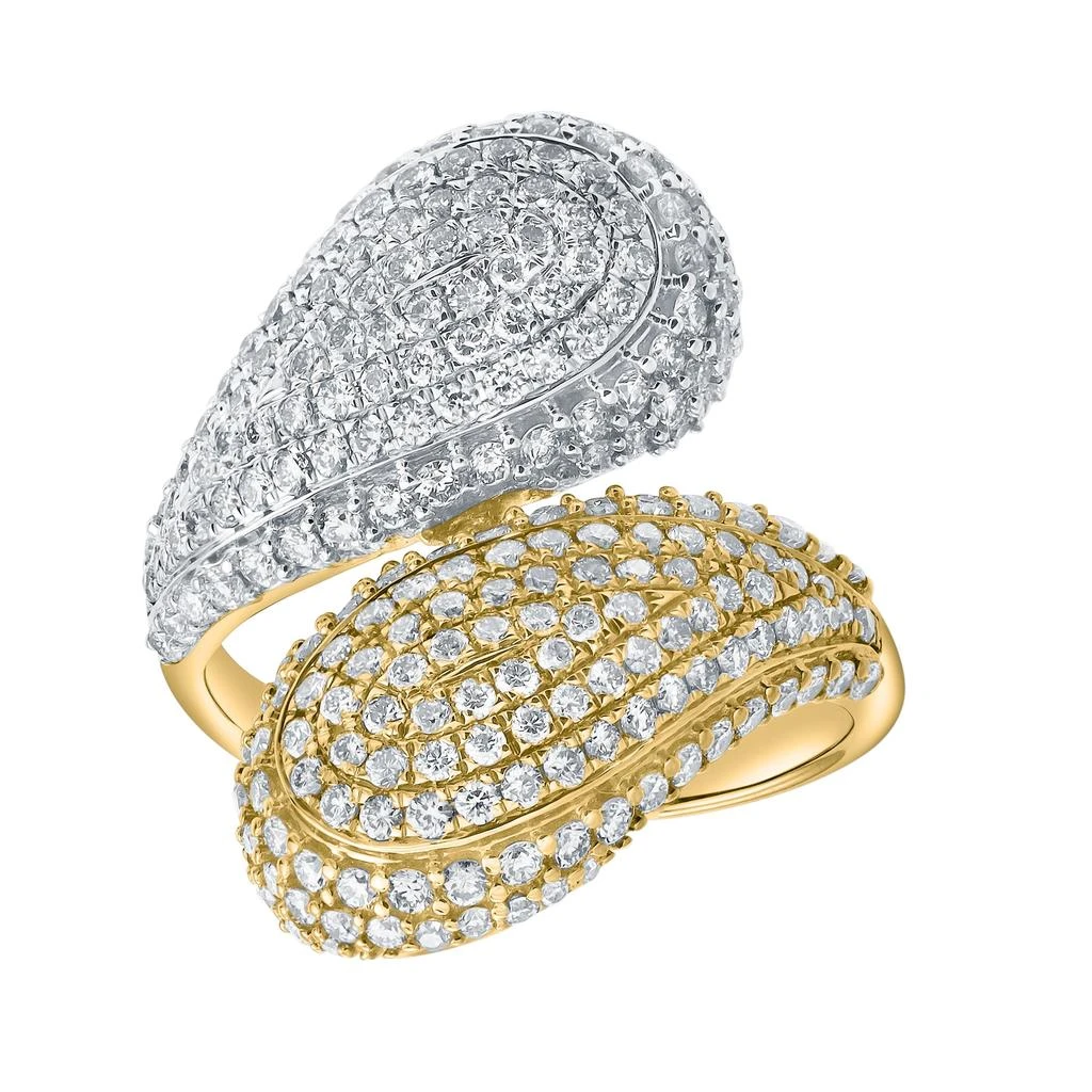 LuvMyJewelry Sable 2.15 Ct 14K Gold Two Tone Pave Diamond Ring