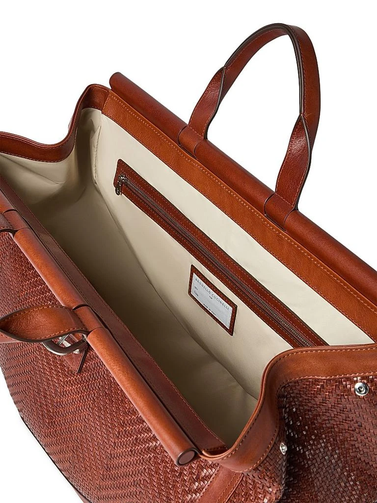 Brunello Cucinelli Braided Leather and Cowhide Doctor Bag 6