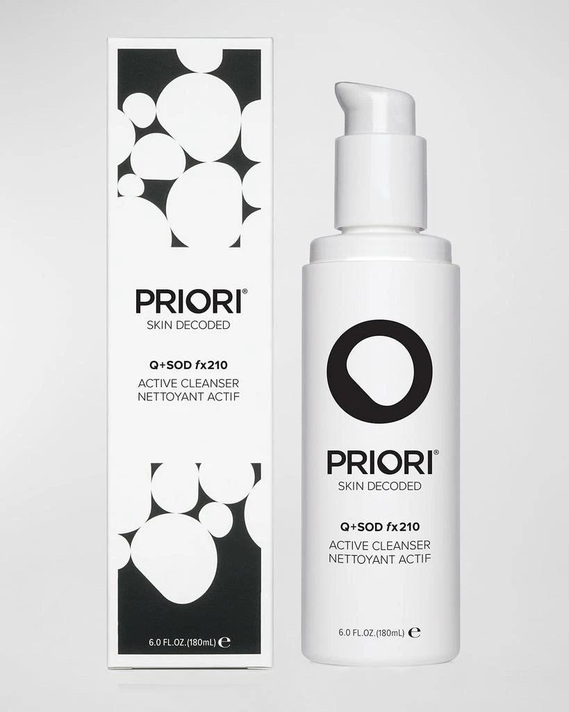 PRIORI Skincare Q and SOD fx210 Active Cleaner, 6 oz. 1