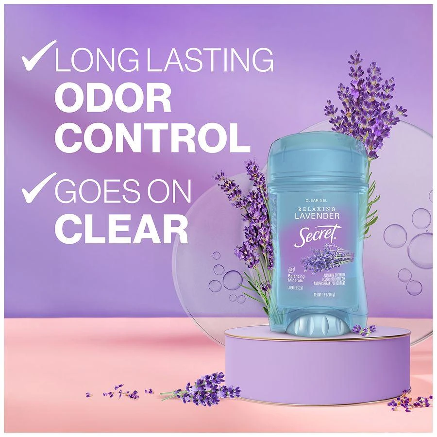 Secret Clear Gel Antiperspirant and Deodorant for Women Relaxing Lavender 3