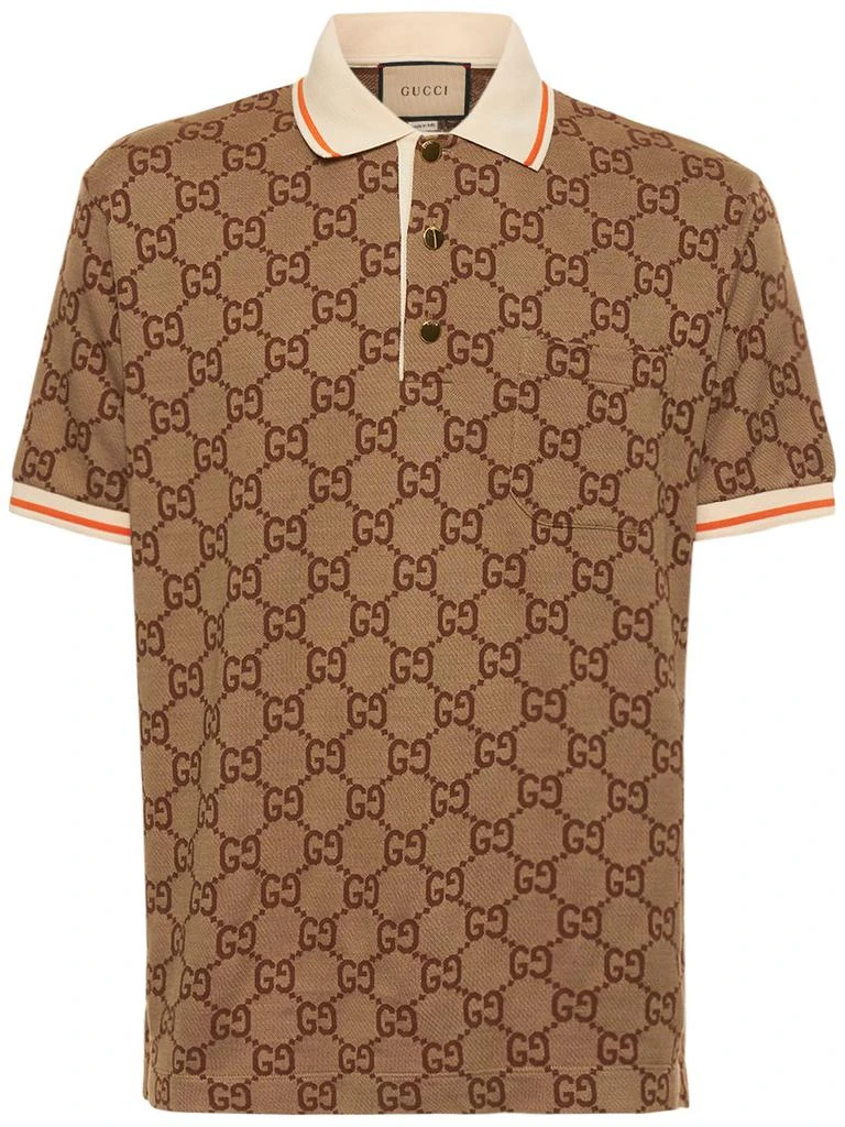 Gucci Maxi Gg Silk \u0026 Cotton Polo - Polo Shirts - BeyondStyle, image size:768x1024