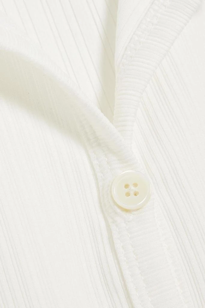 Helmut Lang Cutout ribbed jersey shirt dress 4
