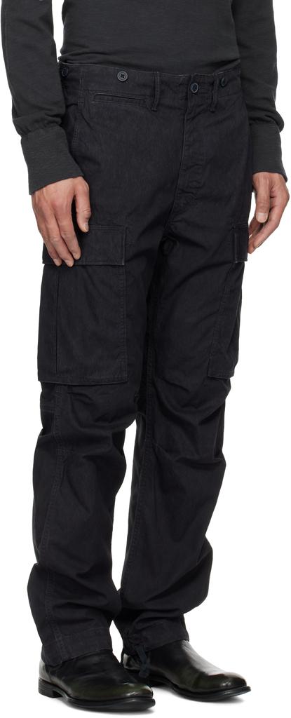 RRL Black Surplus Poplin Cargo Pant