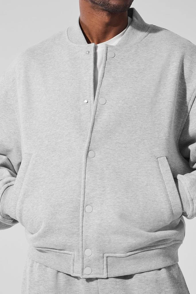 Alo Renown Varsity Jacket - Athletic Heather Grey 6
