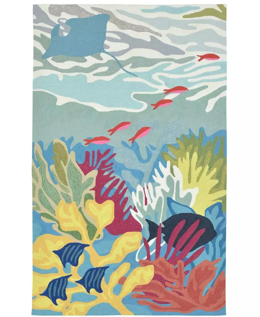 Liora Manne
 Ravella 2275 Ocean View Blue 5
 Indoor/Outdoor Round Area Rug