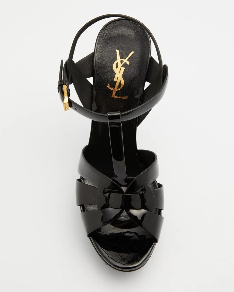 Yves Saint Laurent Tribute Patent T-Strap Platform Sandals 7