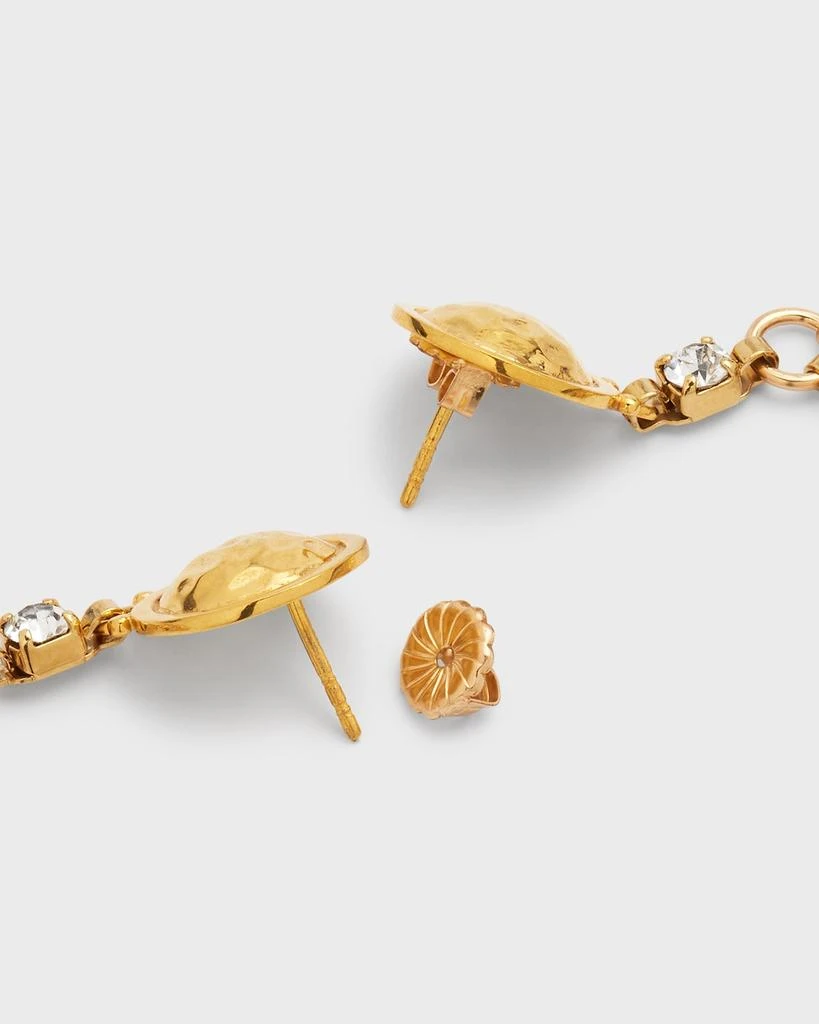 Devon Leigh Cubic Zirconia and Gold Drop Earrings 4